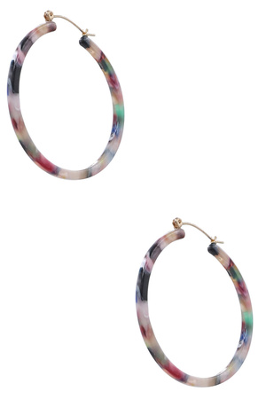 Celluloid Ring Hoop Earrings