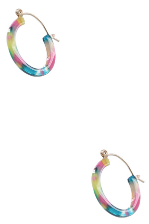 Celluloid Ring Hoop Earrings