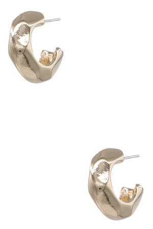 Metal Sterling Silver Post Hoop Earrings