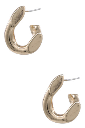 Metal Sterling Silver Hoop Post Earrings