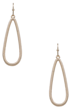 Metal Snake Chain Cast Teardrop Dangle Earrings