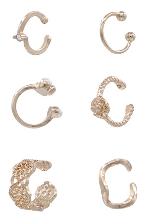 Metal Ear Cuff Earrings Set