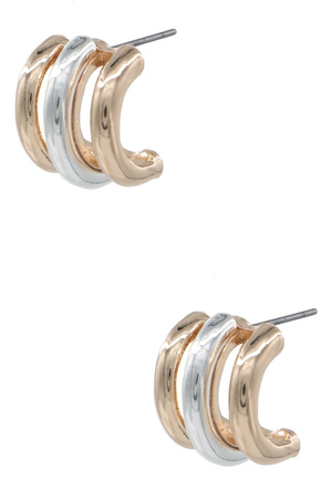 Metal Split Hoop Earrings