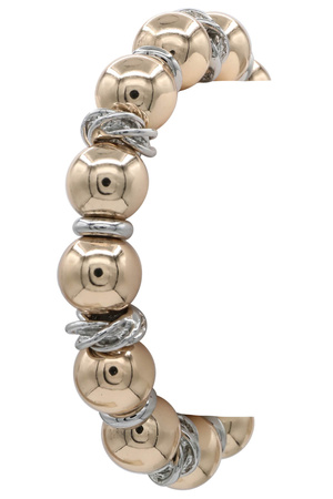 Metal Beaded Ball Stretch Bracelet