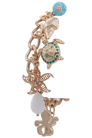Metal Sea Turle Shell Charm Bracelet