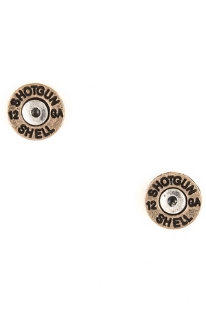 Shotgun Shell 12 GA Stud Earrings