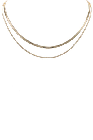 Metal Coil Layered Necklace
