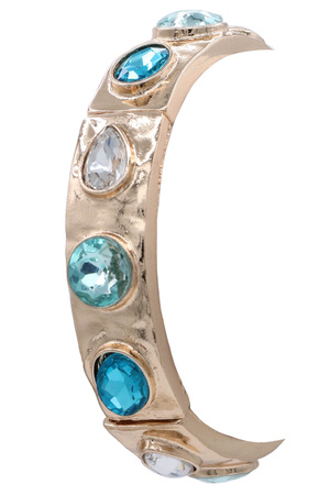 Metal Crystal Stone Stretch Bracelet