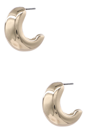 Metal Bold Half Hoop Earrings