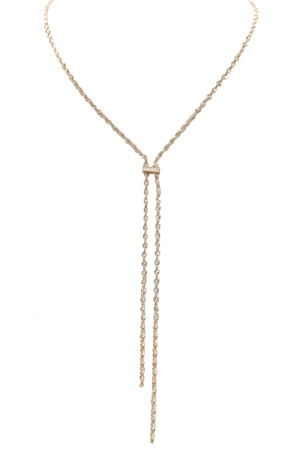 Metal Twisted Lariat Necklace