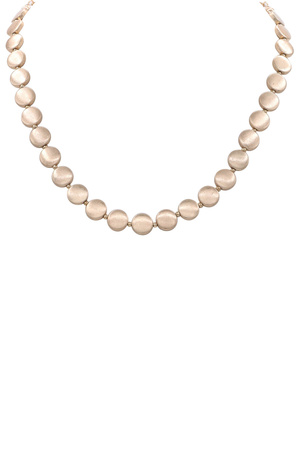 Metal Disc Station Necklace