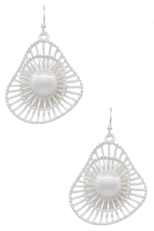 Metal Layered Cut Out Drop Earrings