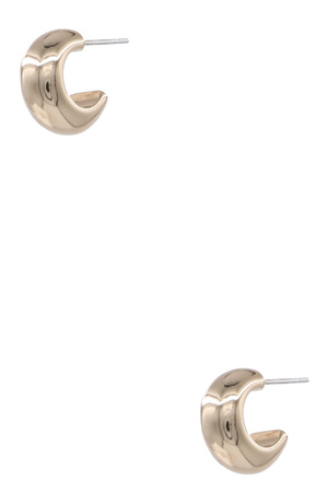 Metal Sterling Silver Post Hoop Earrings