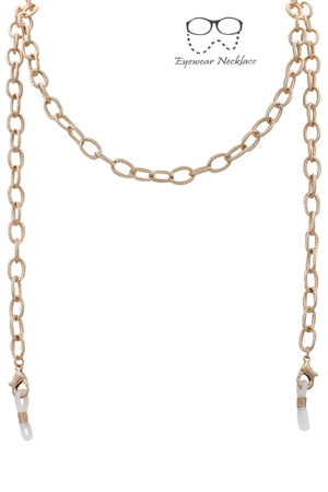 Metal Twisted Textured Chain Linked Eyeglasses Chain
