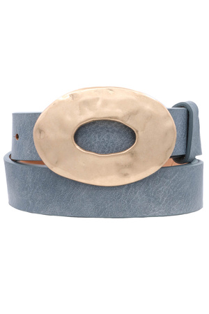 Faux Leather Organic Open Circle Washed Belt