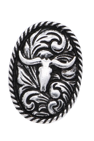 Western Steerhead Etched Cuff Ring