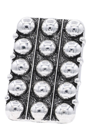 Western Rectangle Bubble Cuff Ring