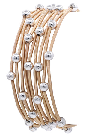 Metal Coil Multi Strand Stretch Bracelet Set