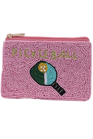Sequin Pickle Ball Coin Bag
