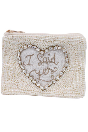 Sequin ' I SAID YES' Coin Bag