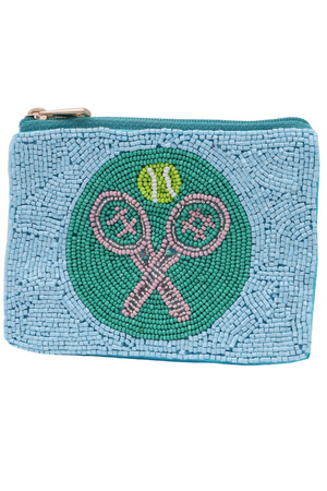 Sequin Tennis Coin Bag