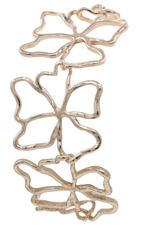 Metal Linked Flower Cutout Bracelet