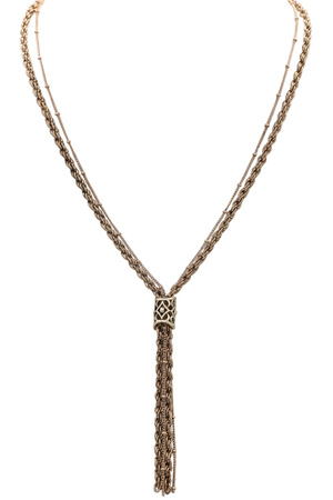 Metal Vintage Chain Tassle Necklace