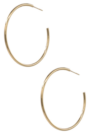 Classic Metal Stainless  Pincatch Hoop Earrings