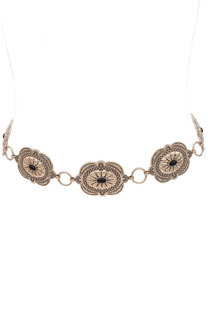 Western Chic Metal Accent Floral Concho Belt