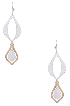 Statement Brass Metal Cutout Earrings