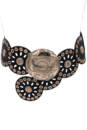 Floral Mandala Cut-Out Disc Hip Belt