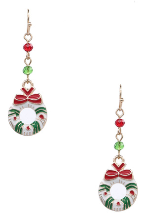 Epoxy Beaded Christmas Wreath Drops