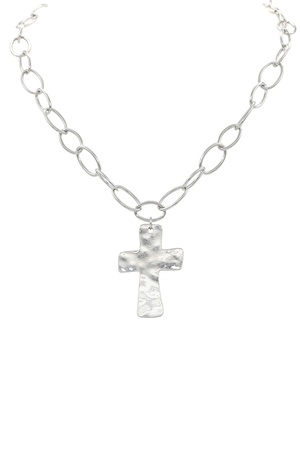Classic Metal Cross Pendant Necklace