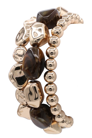 Trendy Acrylic CCB Bracelet Trio