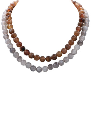 Layered Acrylic Ball Beaded Necklace