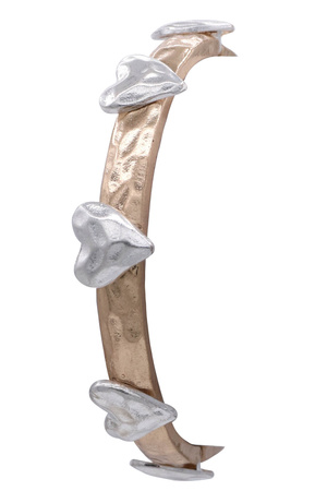 Metal Heart Casting Stretch Bracelet