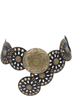 Mandala Eyelet Floral Disc Hip Belt