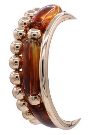 Metal Beaded Bangle and Stretch Bracelet Set