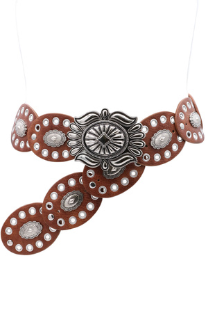 Navajo-Inspired Flora Buckle Concho Hip Belt