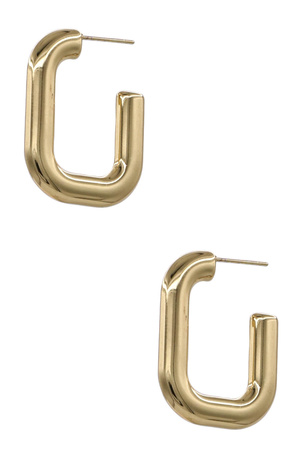 Polished Stainless Steel Hoop Earrings