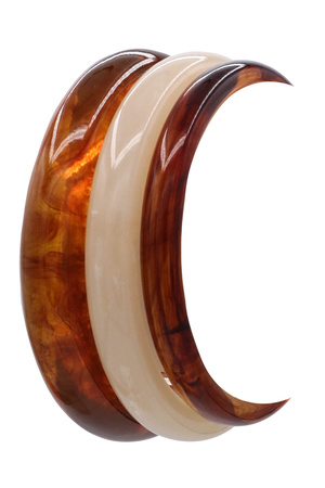 Chic Resin Layered Bracelet Trio