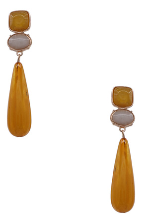 Acrylic Trio Stone Dangle Earrings