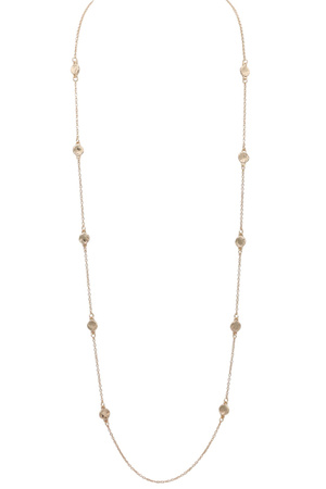 Textured Petite Disc Station Necklace