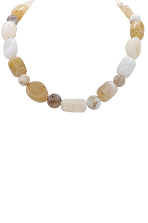 Multi-Shape Marble Resin Necklace