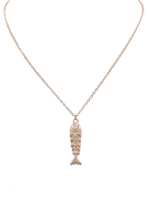 Ocean-Inspired Fish Pendant Metal Necklace