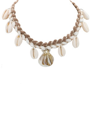 Shell Charm Braided Necklace