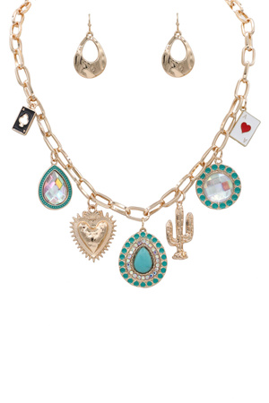 Western Statement Charm Jewelry Set