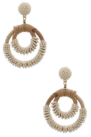 Seed Bead Paper Ring Earrings