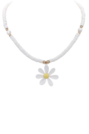 Floral Sunflower Beaded Statement Necklace