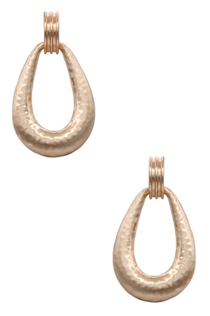 Bold Textured Teardrop Drop Earrings